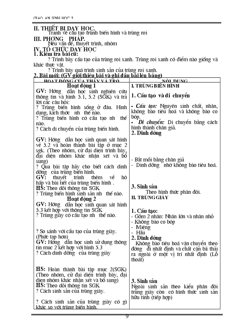 image for page Giao an sinh 7 2 cot 70 tiet