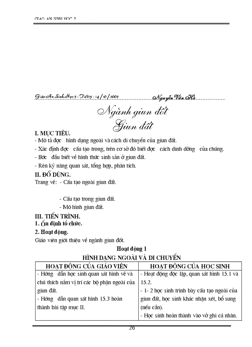 image for page Giao an sinh 7 2 cot 70 tiet