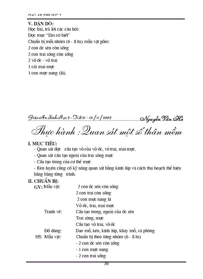 image for page Giao an sinh 7 2 cot 70 tiet