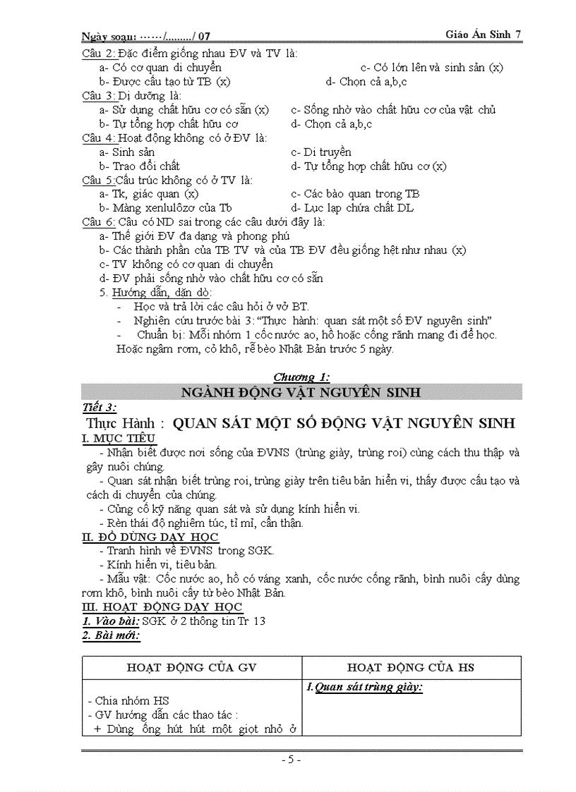 image for page Giao an sinh 7 ALL