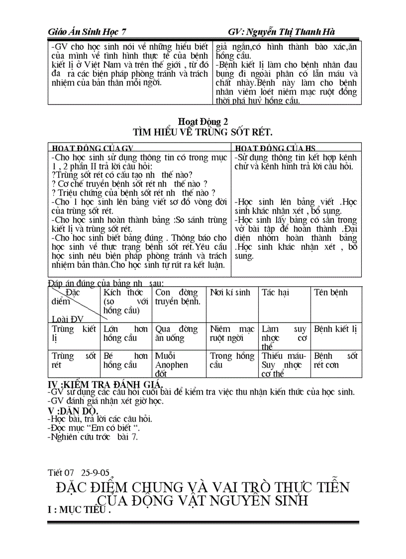 image for page Giáo án Sinh 7 new