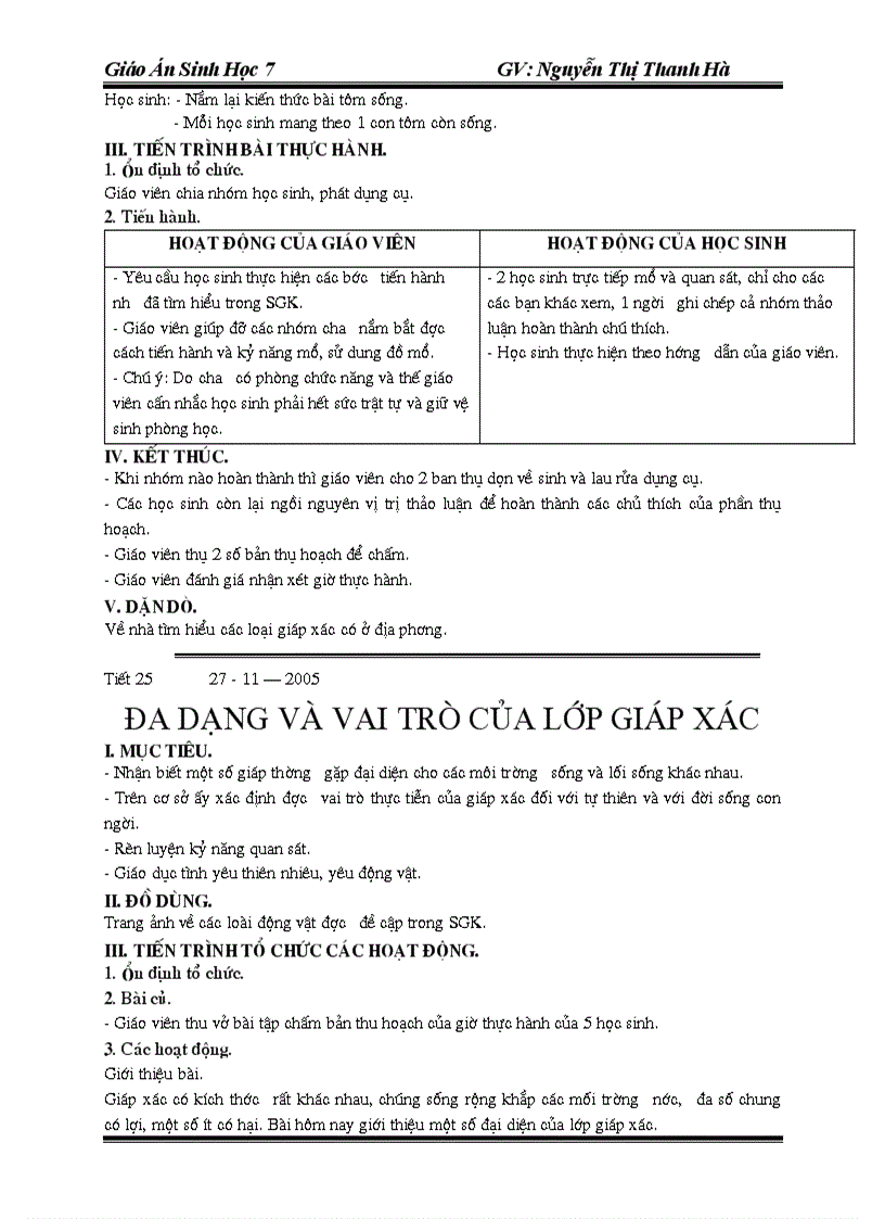 image for page Giáo án Sinh 7 new