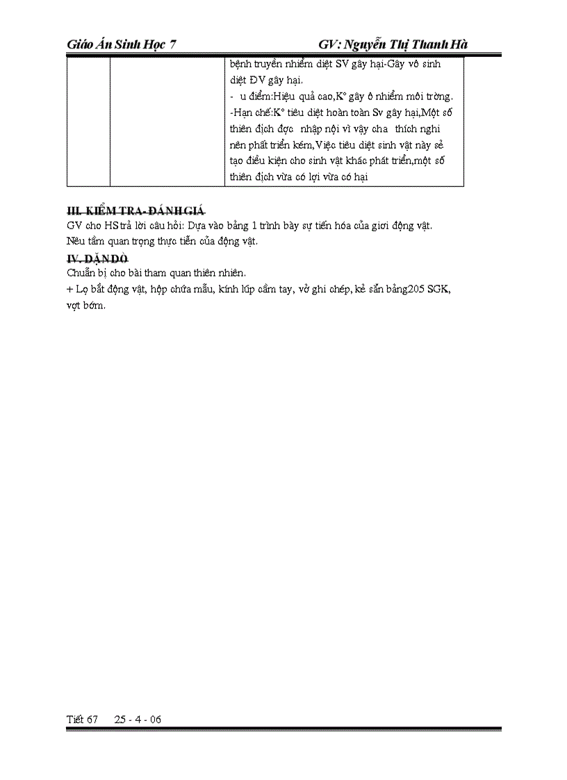 image for page Giáo án Sinh 7 new