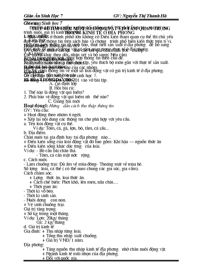image for page Giáo án Sinh 7 new