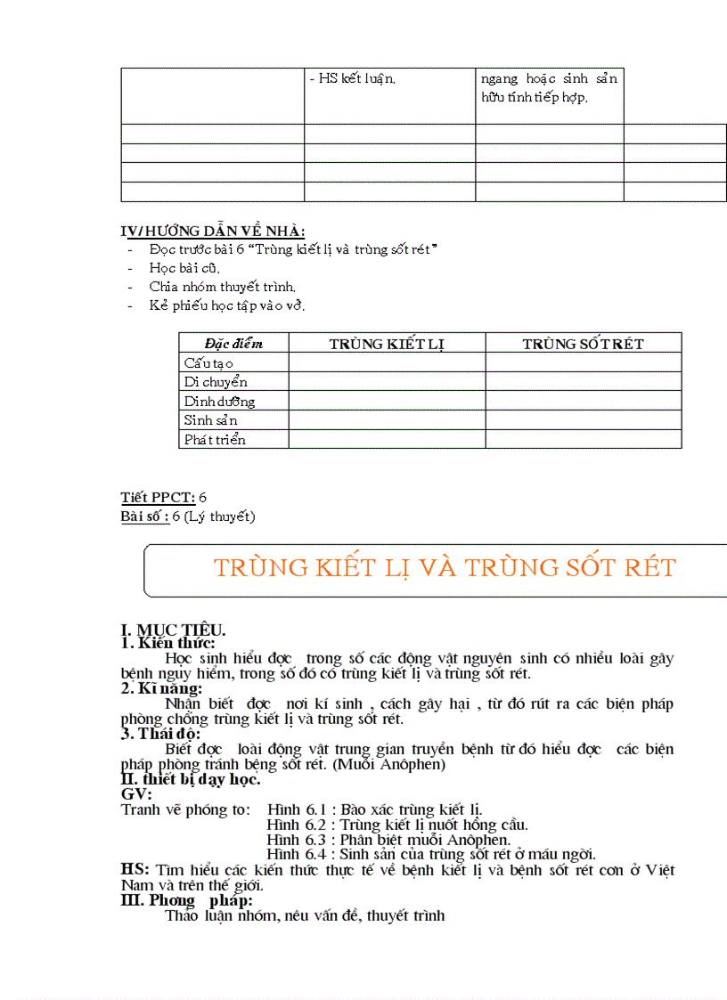 image for page Giáo án Sinh học 7 3 cột cả năm chuẩn KTKN