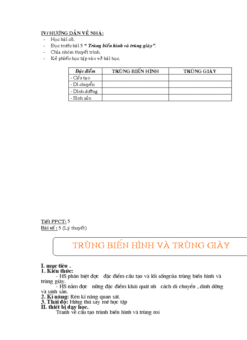 image for page Giáo án Sinh học 7 cả năm chuẩn KTKN