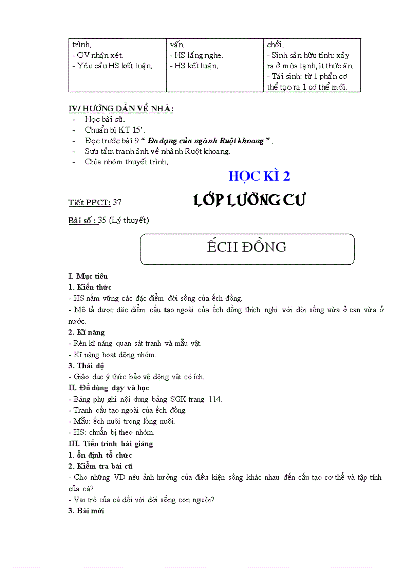 image for page Giáo án sinh học 7 cả năm chuẩn kiến thức kỹ năng