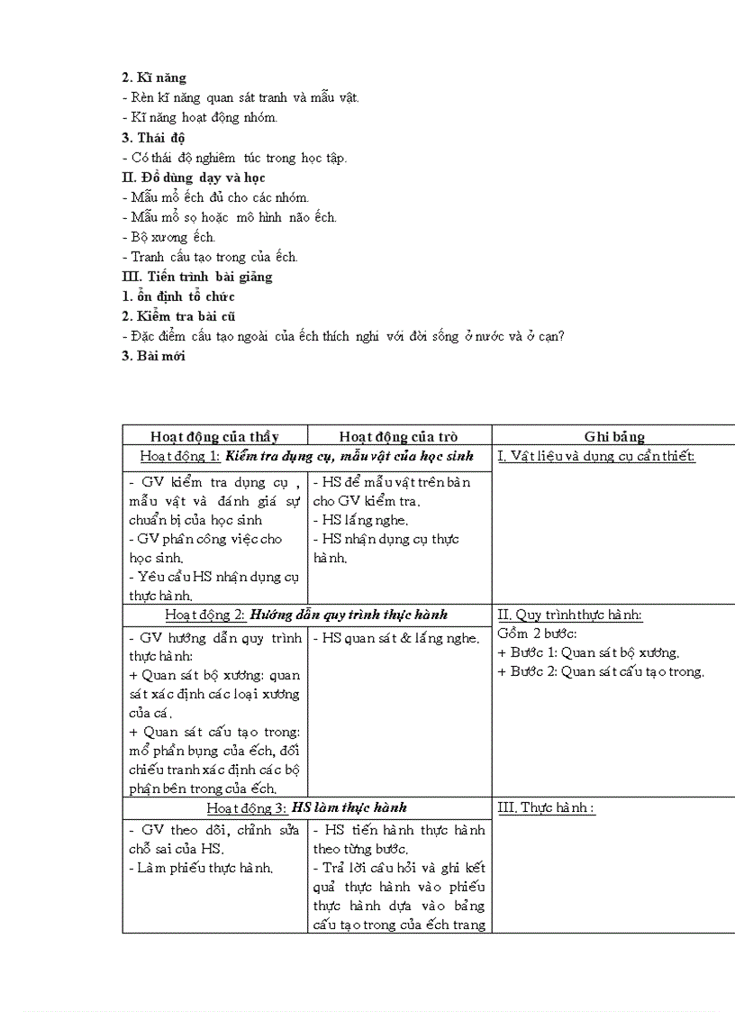 image for page Giáo án Sinh học 7 chuẩn kiến thức kỹ năng mới