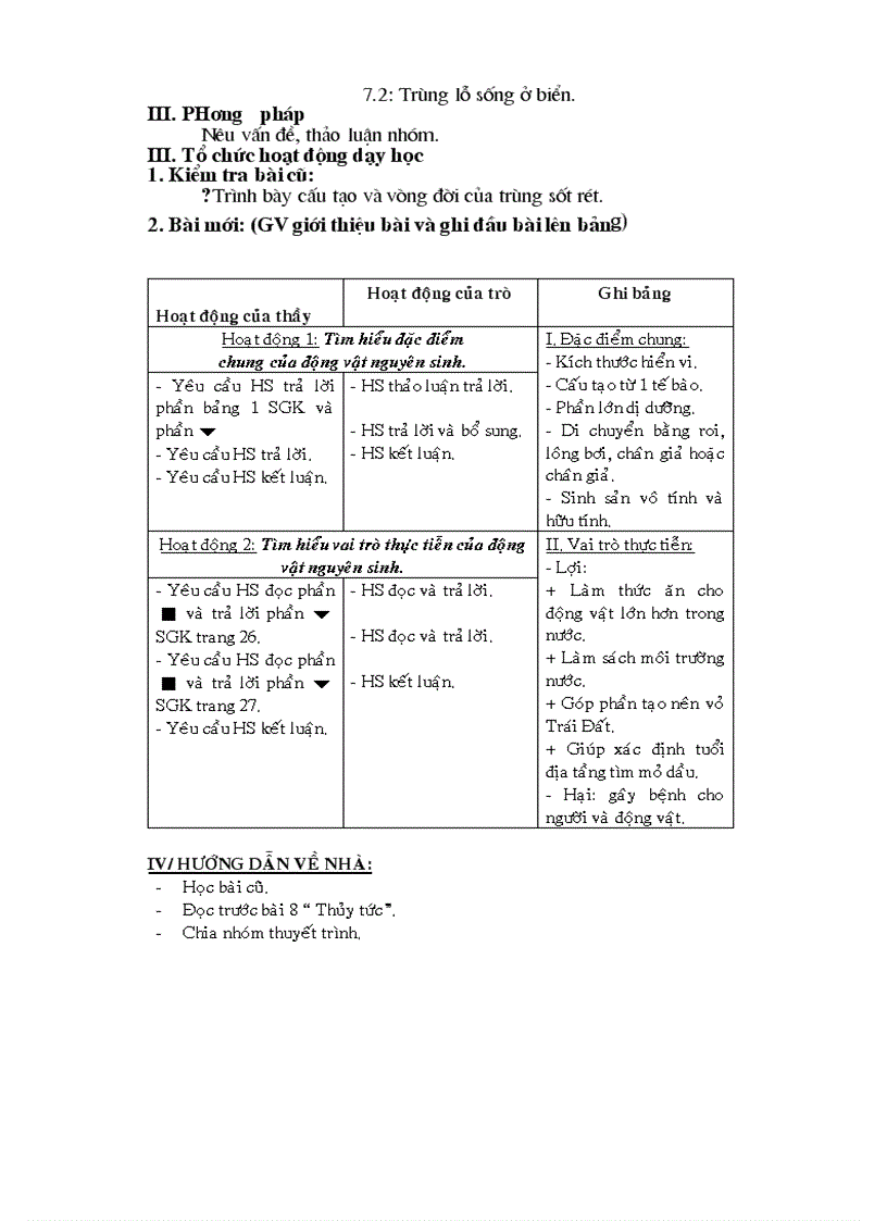 image for page Giáo án Sinh học 7 chuẩn kiến thức kỹ năng