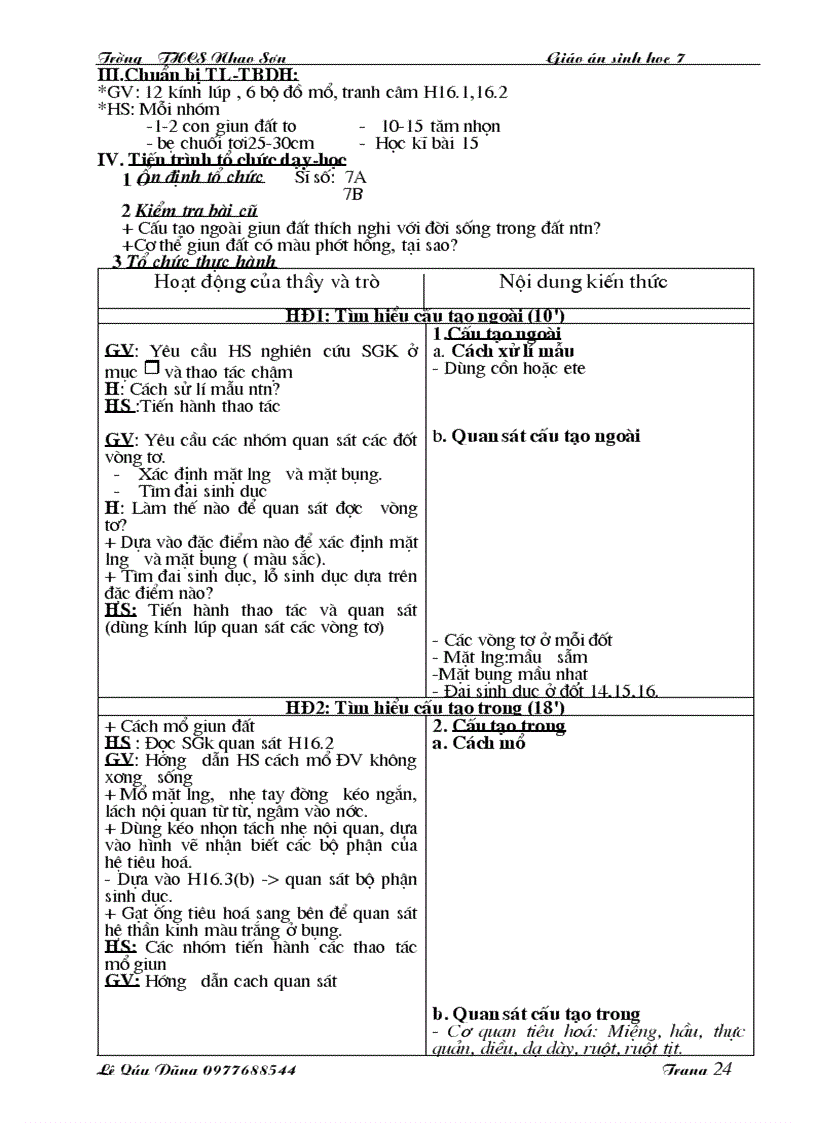 image for page Giáo án sinh học 7 đã chỉnh sửa 2010 2011