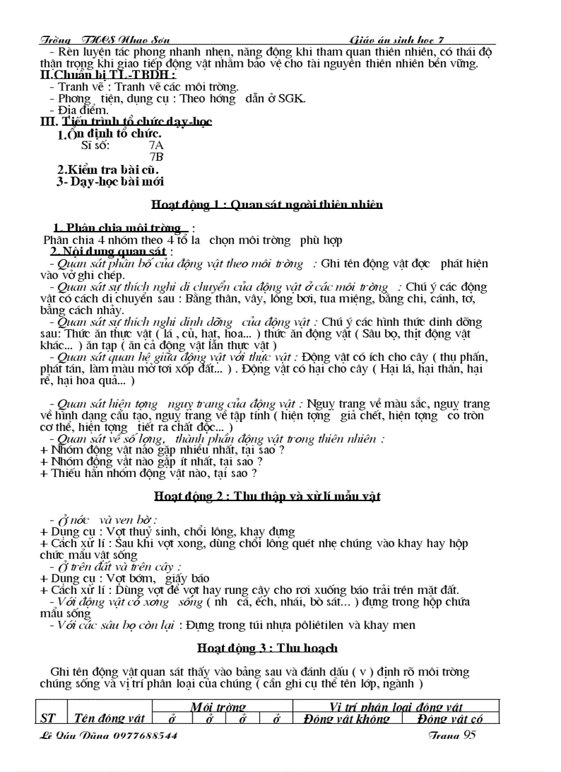 image for page Giáo án sinh học 7 đã chỉnh sửa 2010 2011