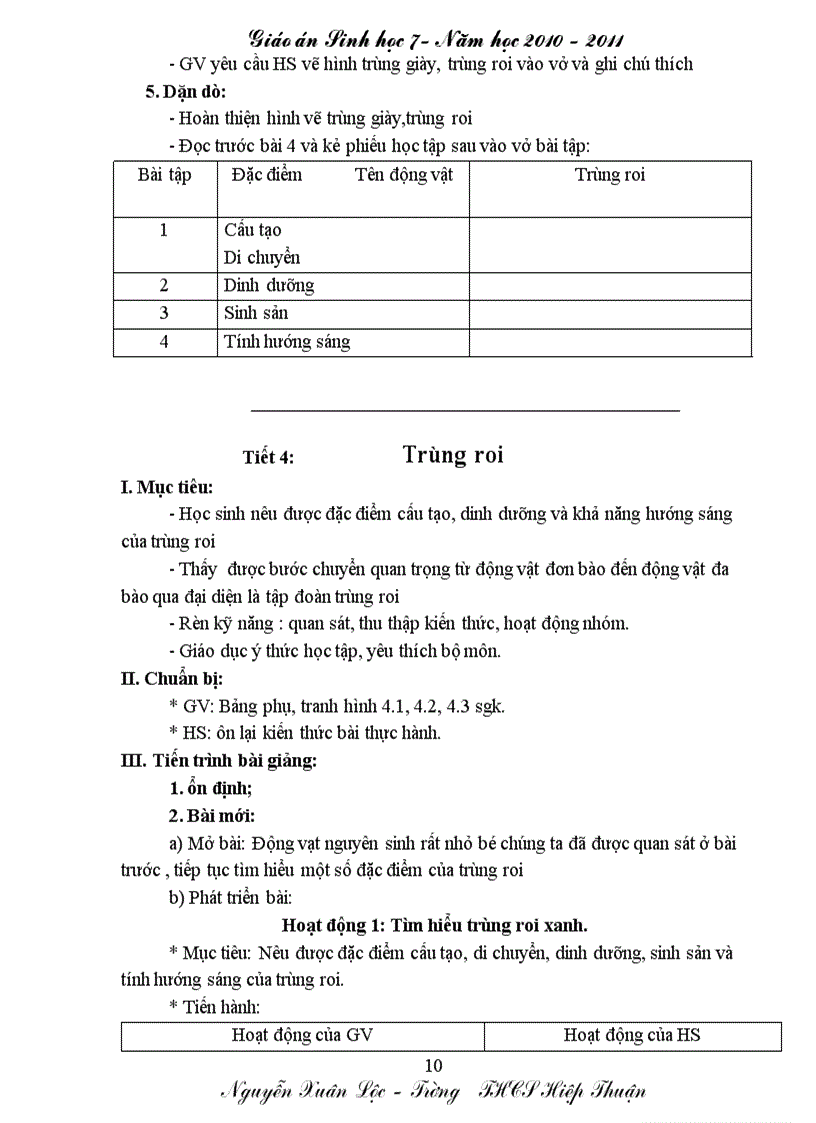 image for page Giáo án Sinh học 7 đầy đủ