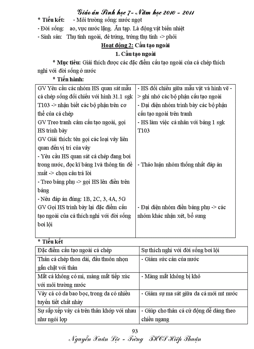 image for page Giáo án Sinh học 7 đầy đủ