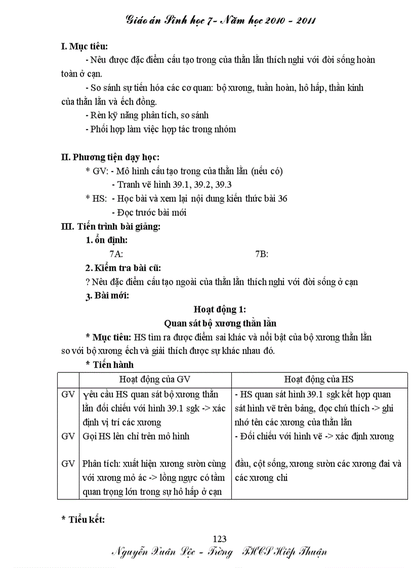 image for page Giáo án Sinh học 7 đầy đủ