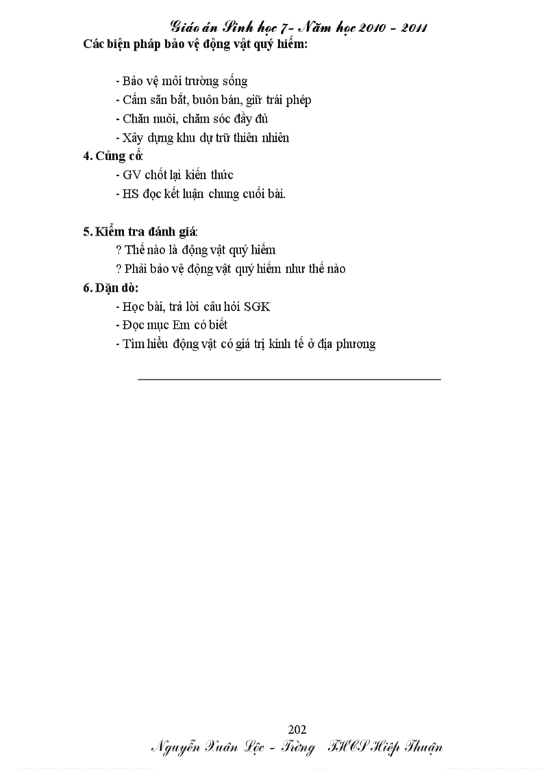 image for page Giáo án Sinh học 7 đầy đủ