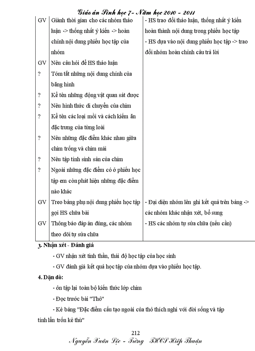 image for page Giáo án Sinh học 7 đầy đủ