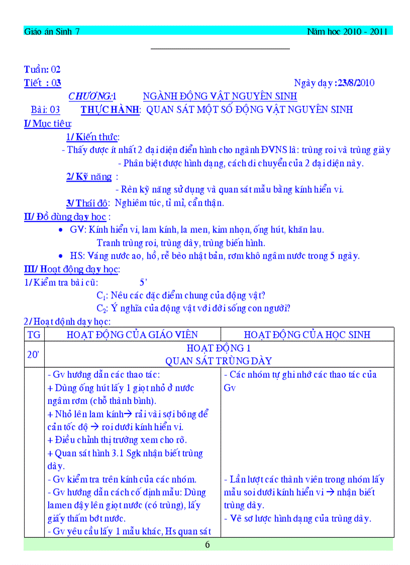 image for page Giao an sinh hoc 7 du ca nam da chinh sua