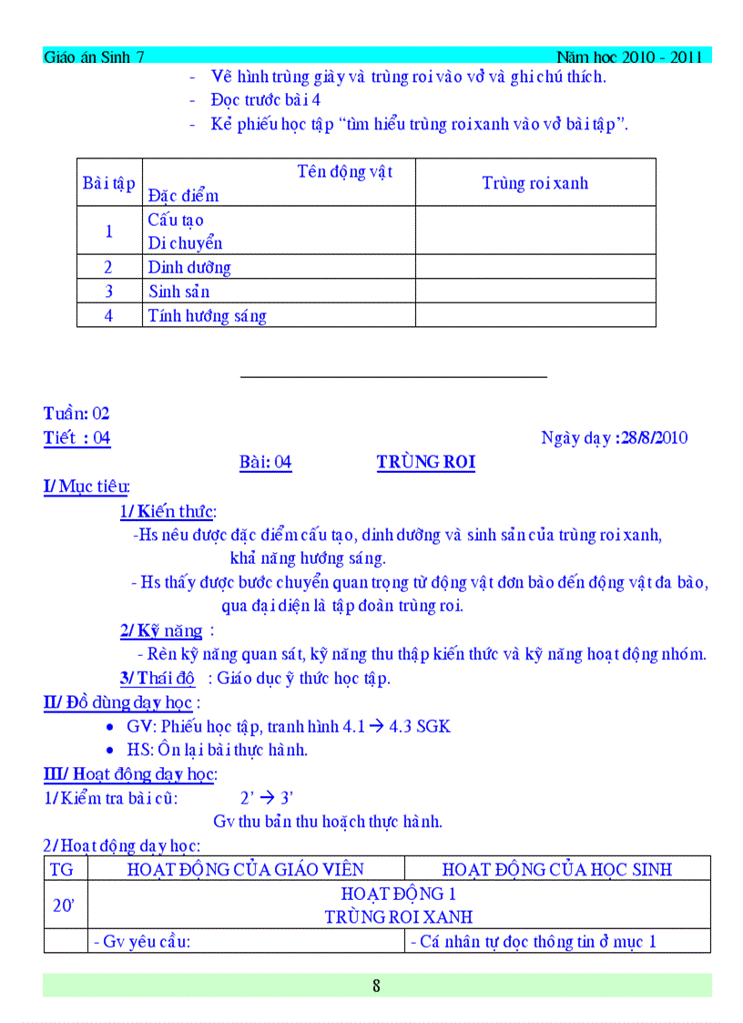 image for page Giao an sinh hoc 7 du ca nam da chinh sua
