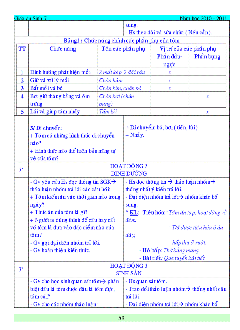 image for page Giao an sinh hoc 7 du ca nam da chinh sua