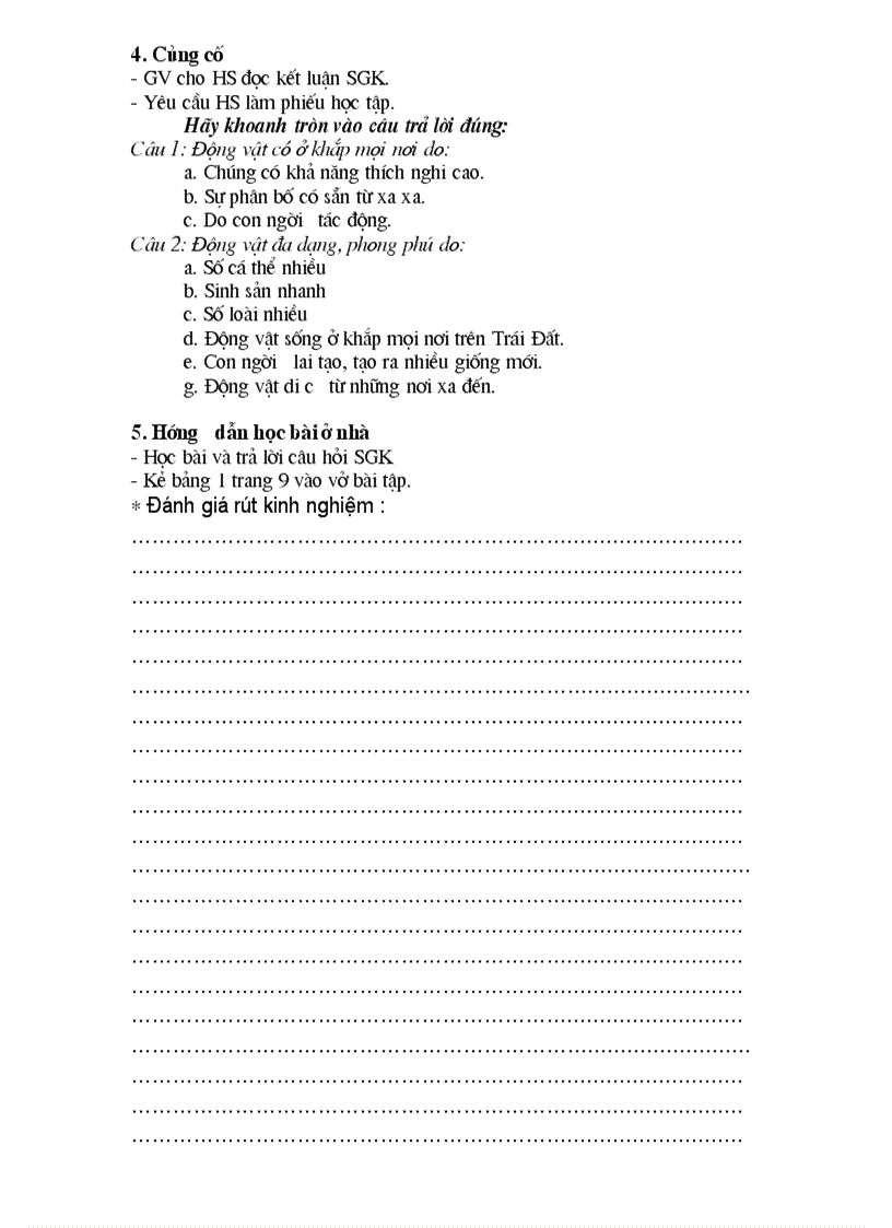 image for page Giáo án sinh học 7 hki 2011 2012 4 cột