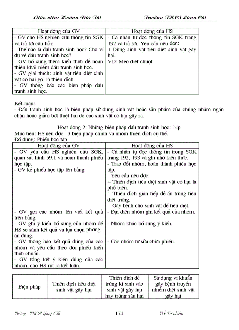 image for page Giáo án Sinh học 7 Theo mẫu mới năm 2010 2011