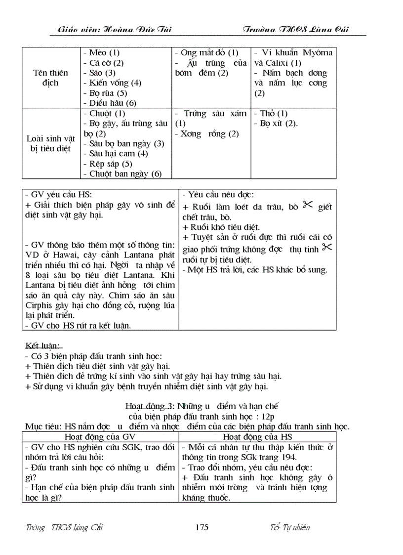 image for page Giáo án Sinh học 7 Theo mẫu mới năm 2010 2011
