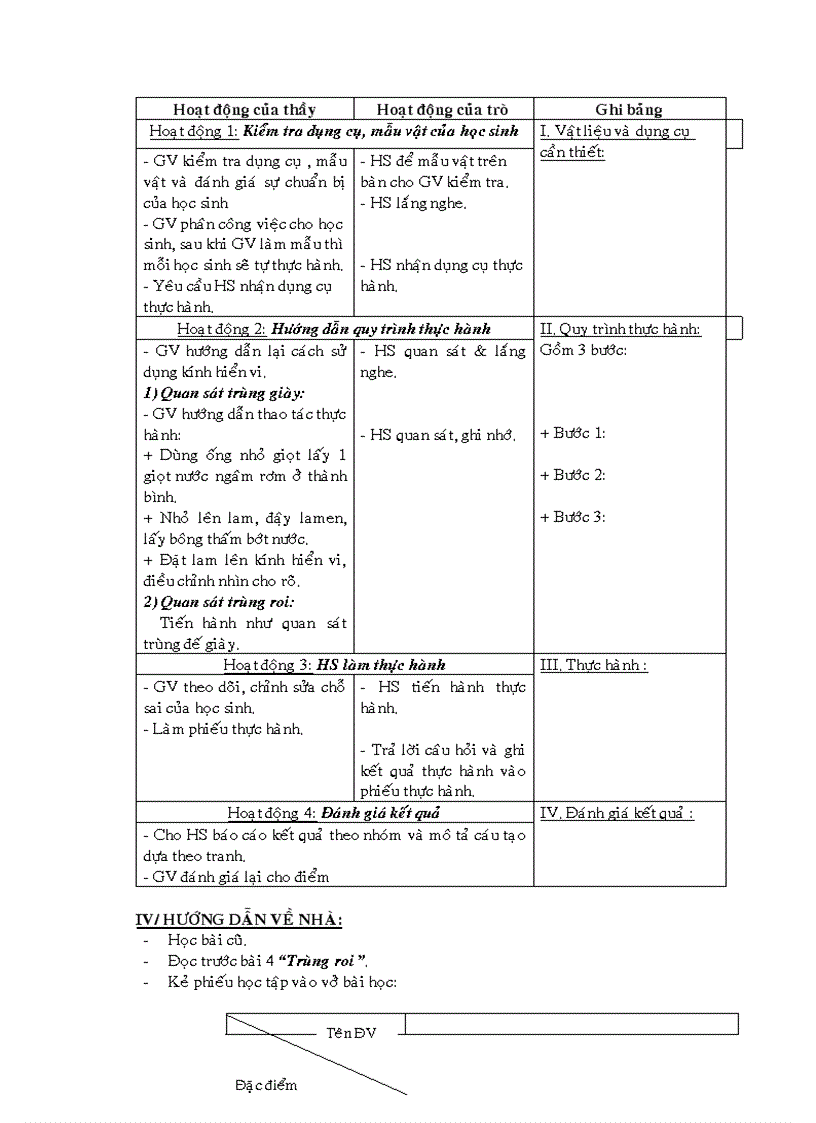 image for page Giáo án Sinh học 7 trọn bộ chuẩn kiến thức kỹ năng