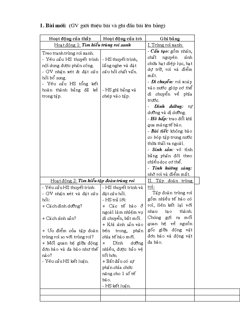 image for page Giáo án Sinh học 7 trọn bộ chuẩn kiến thức kỹ năng