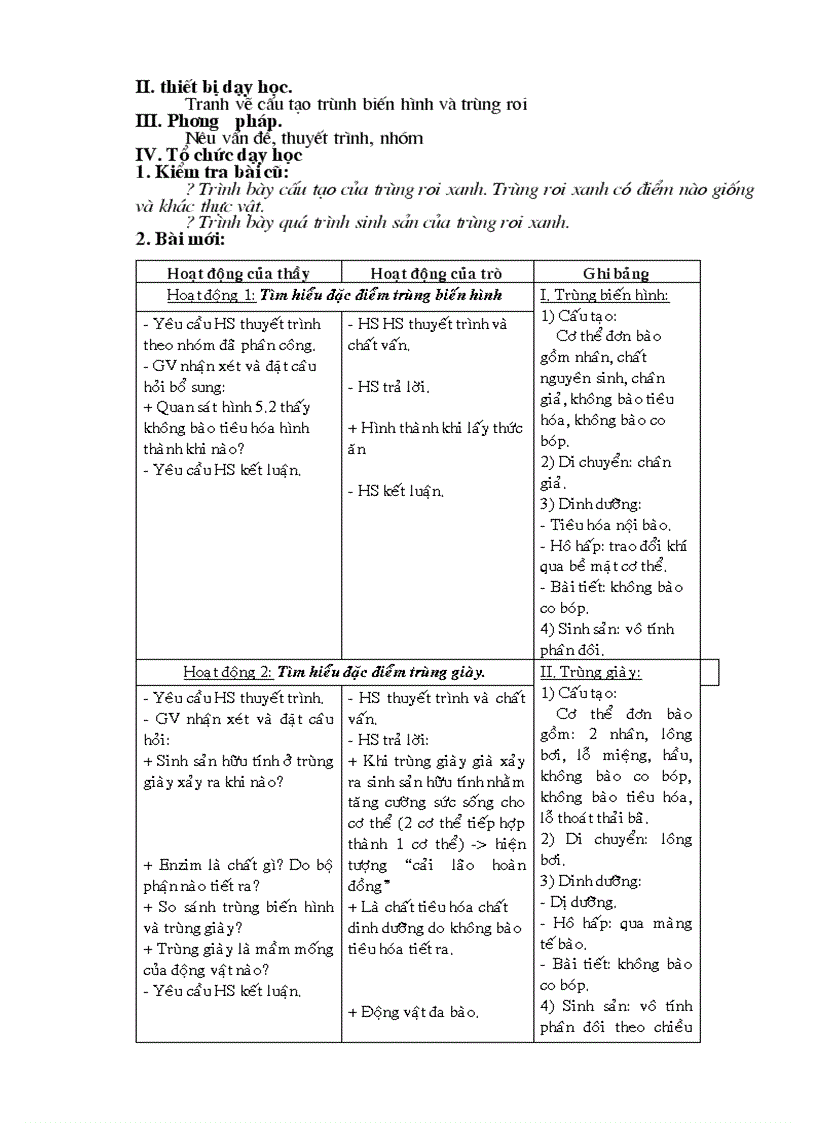 image for page Giáo án Sinh học 7 trọn bộ chuẩn kiến thức kỹ năng