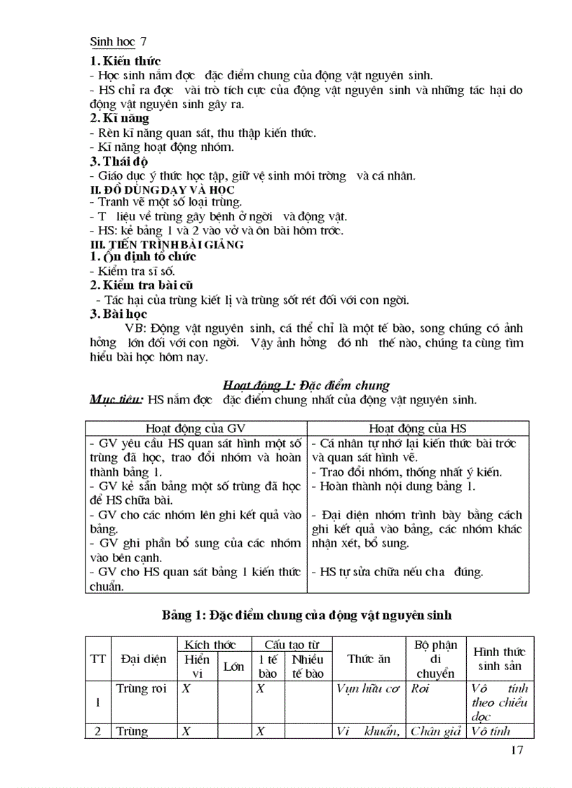 image for page Giao an Sinh hoc 7 tron bo