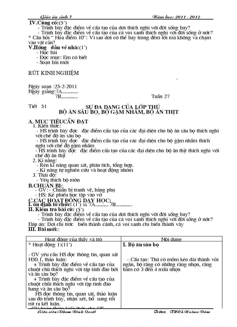 image for page Giáo án sinh học 7 từ tuần 25 đến hết nam