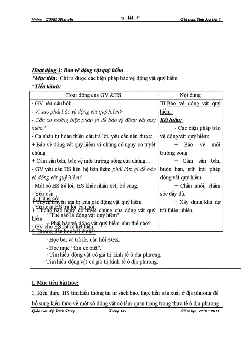 image for page GIÁO ÁN SINH HỌC 7 2011 chuẩn KTKN