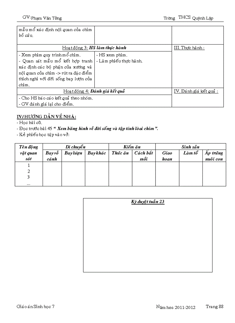 image for page Giáo án sinh học 7 Chuẩn 1