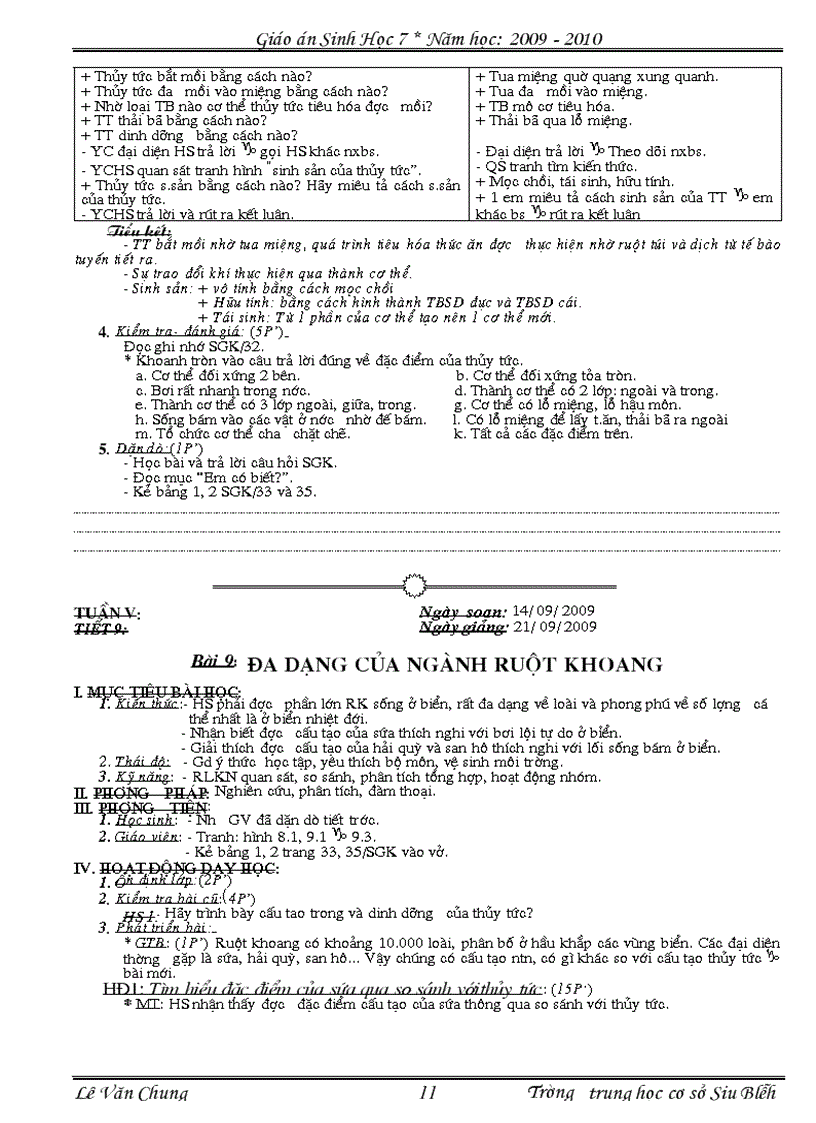 image for page Giao an sinh hoc 7 tron bo 1