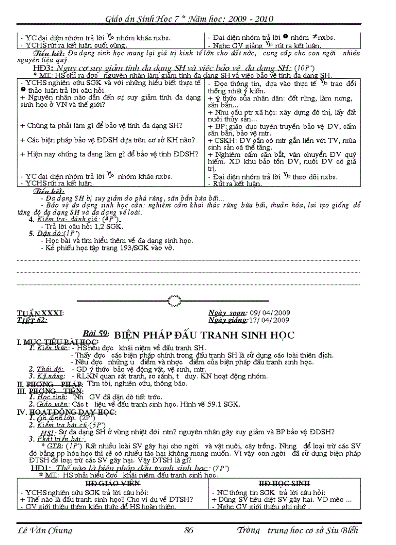 image for page Giao an sinh hoc 7 tron bo 1