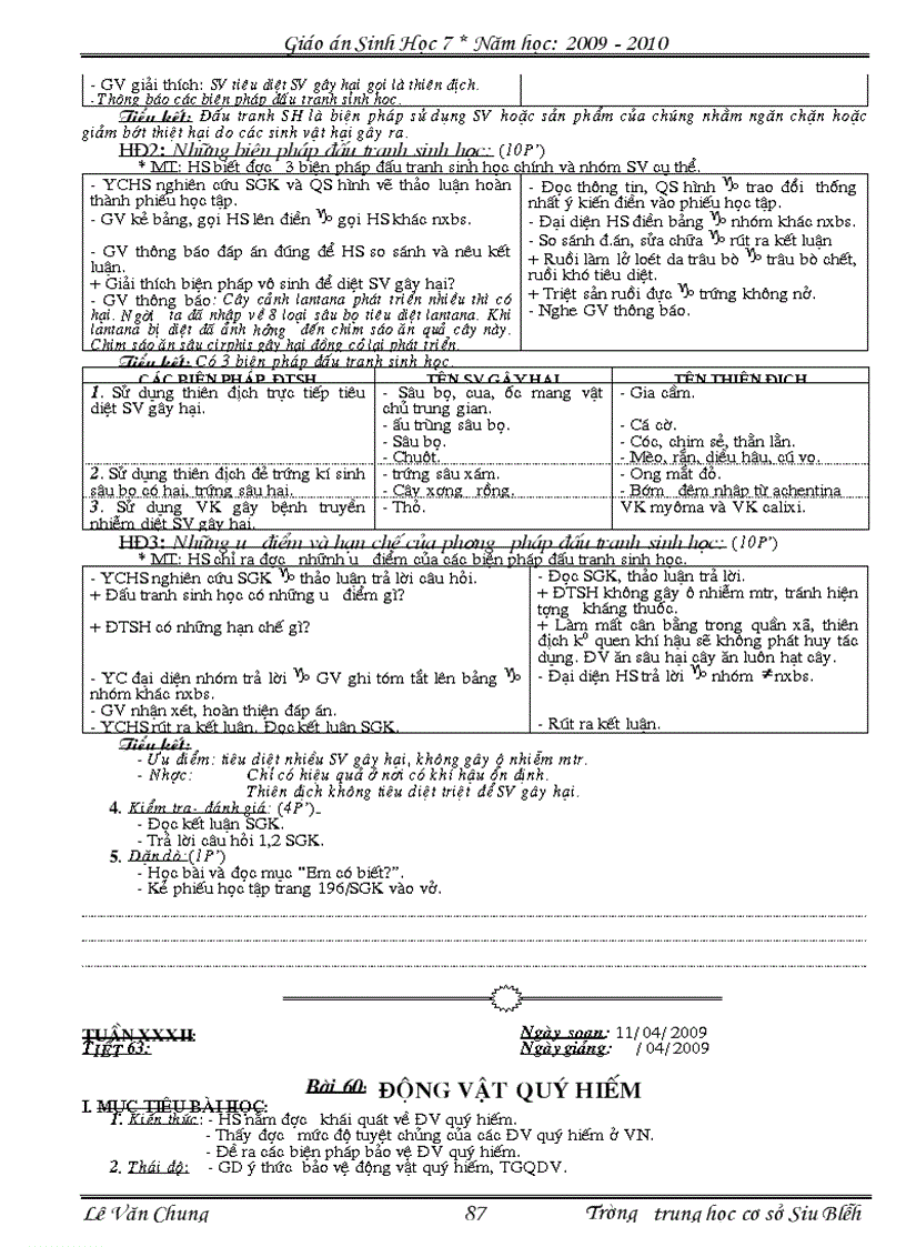 image for page Giao an sinh hoc 7 tron bo 1