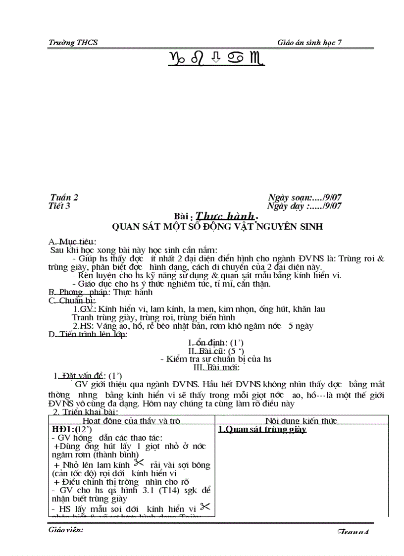 image for page Giáo án sinh vật lớp 7 hk1