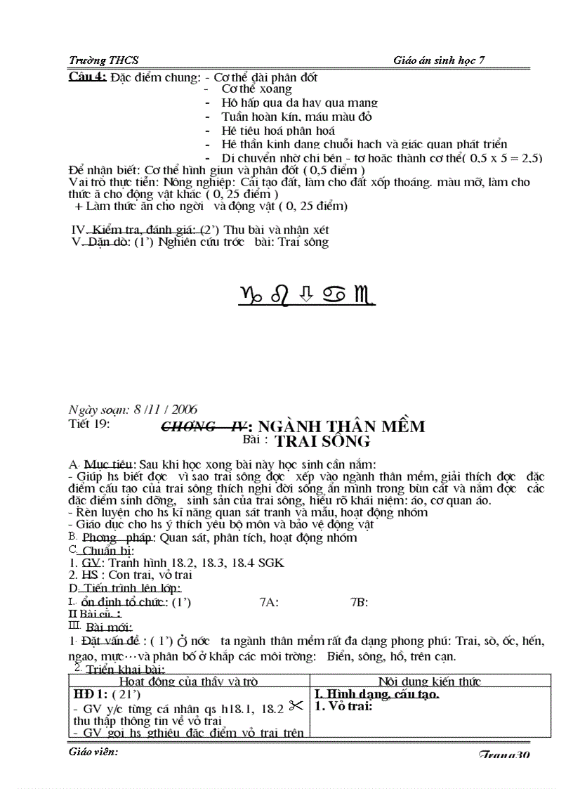 image for page Giáo án sinh vật lớp 7 hk1