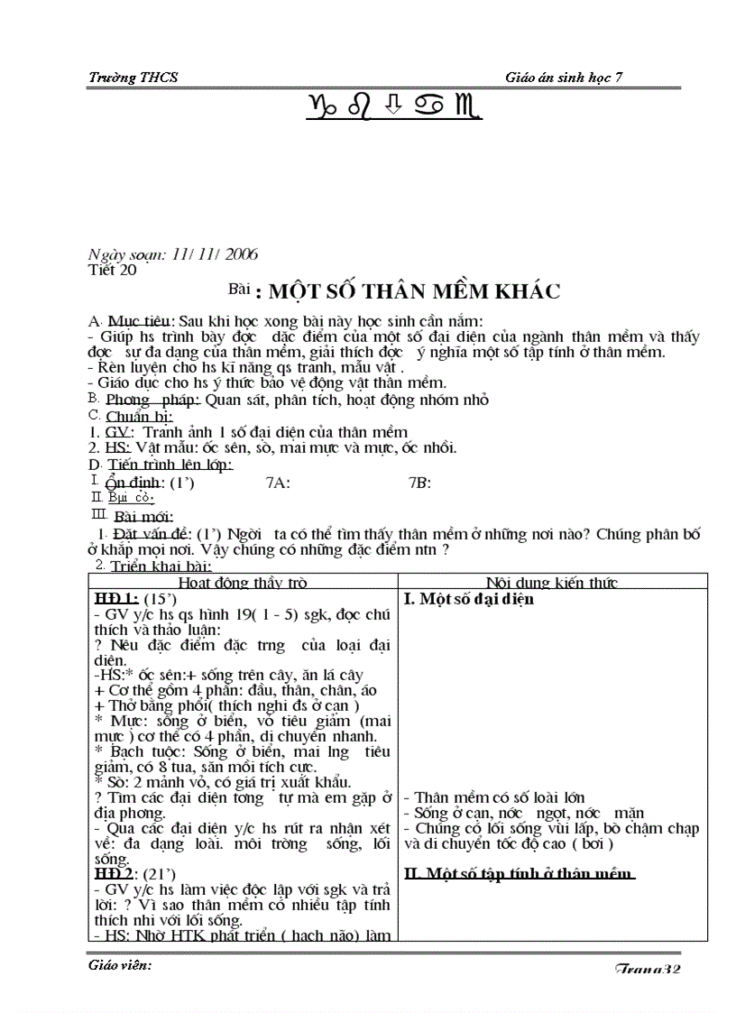 image for page Giáo án sinh vật lớp 7 hk1