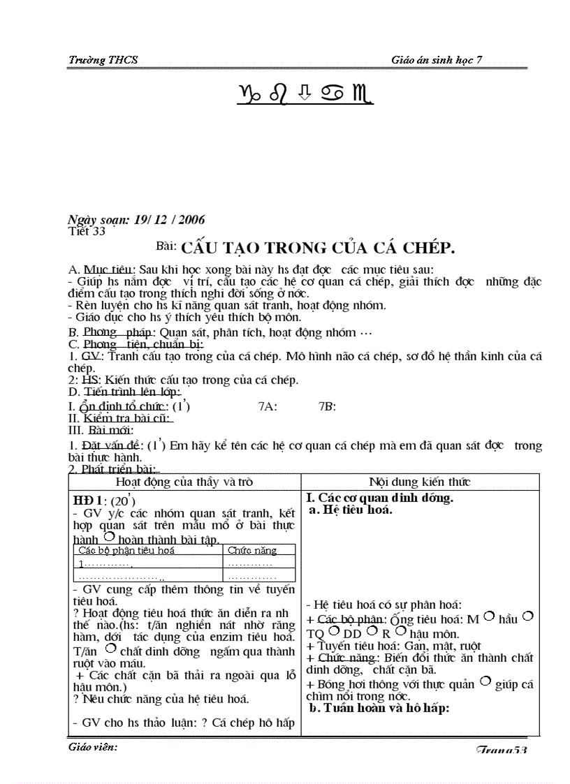 image for page Giáo án sinh vật lớp 7 hk1