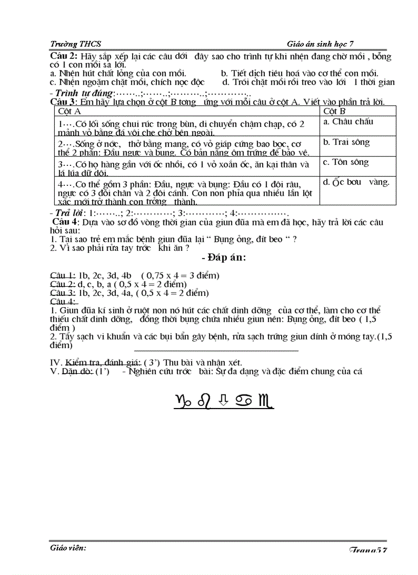 image for page Giáo án sinh vật lớp 7 hk1