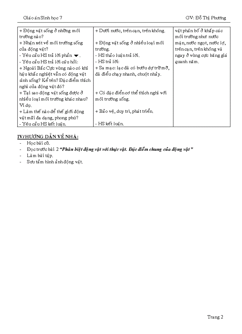 image for page Giáo án sinh 7 cả năm dạy thuyết trình 1