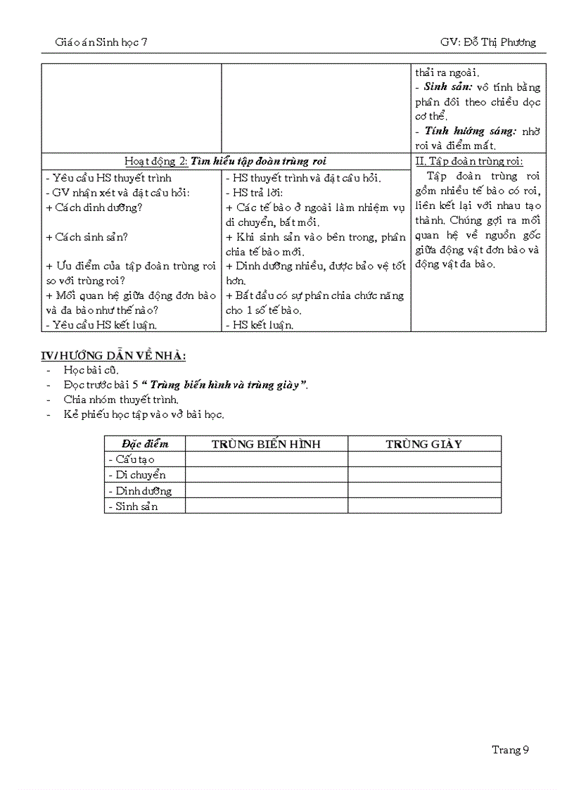 image for page Giáo án sinh 7 cả năm dạy thuyết trình 1