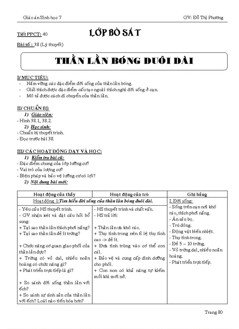 image for page Giáo án sinh 7 cả năm dạy thuyết trình 1