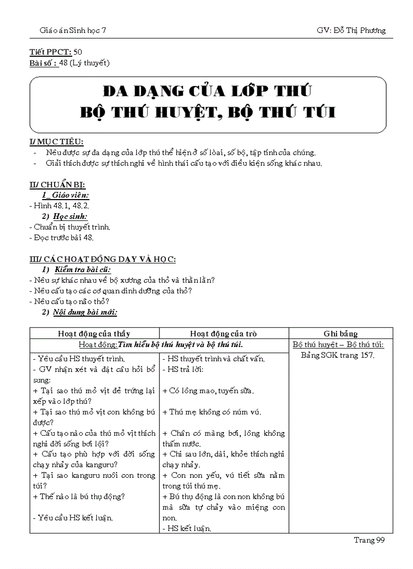 image for page Giáo án sinh 7 cả năm dạy thuyết trình 1