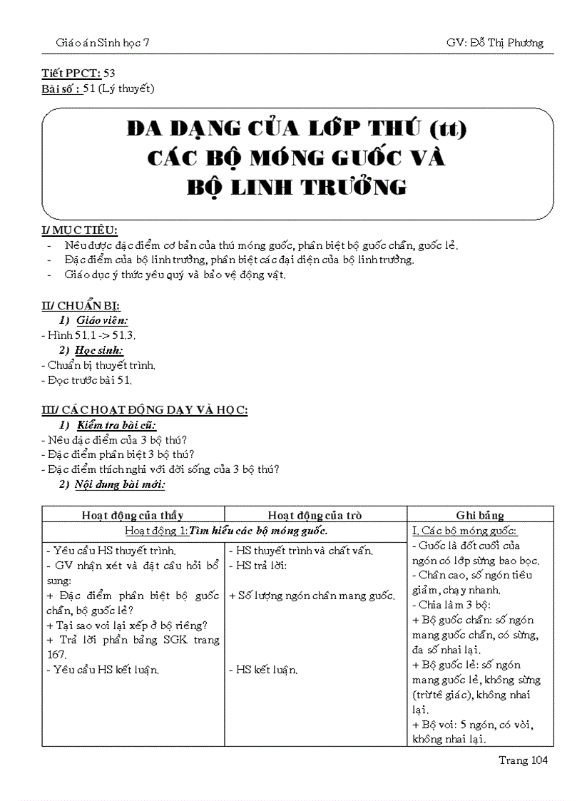 image for page Giáo án sinh 7 cả năm dạy thuyết trình 1