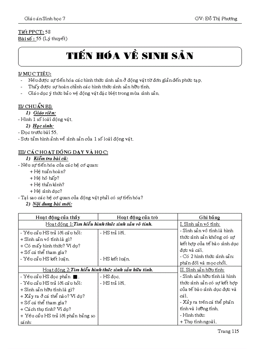 image for page Giáo án sinh 7 cả năm dạy thuyết trình 1