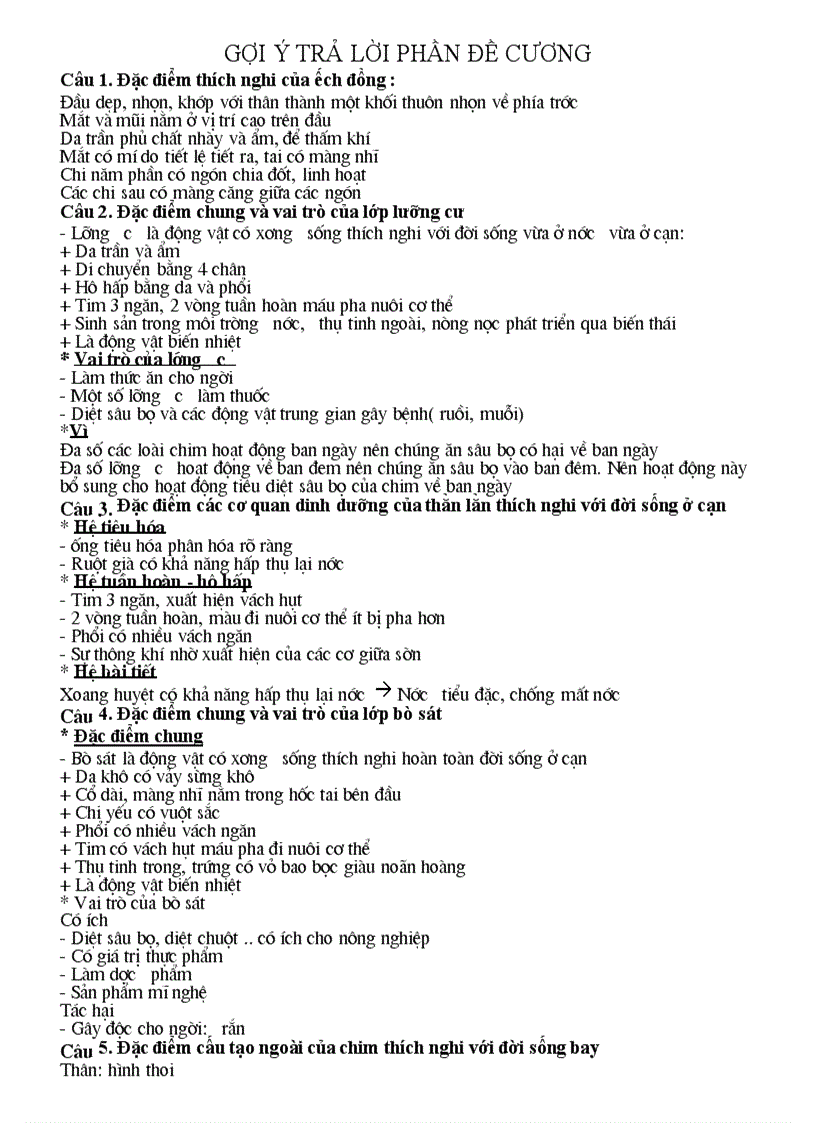 image for page Gợi ý Đề cương Sinh Học 7 HKII 2008 2009