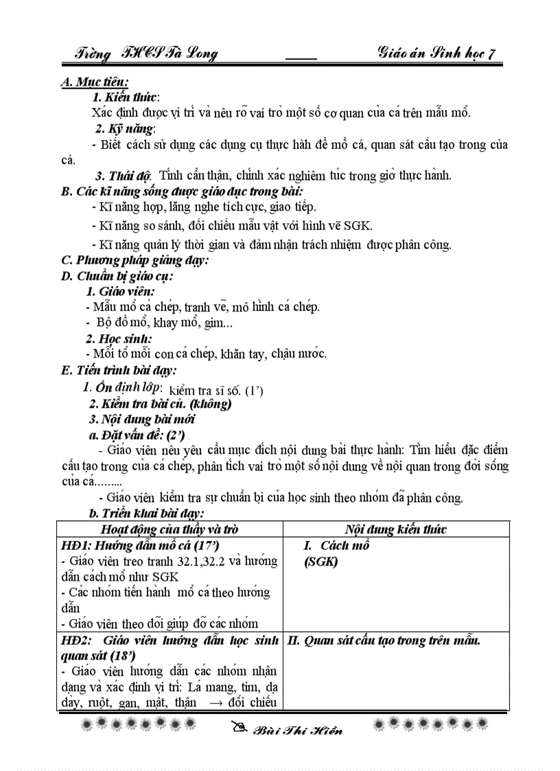 image for page Sinh 7 tiet 31 34 theo chuan co KNS