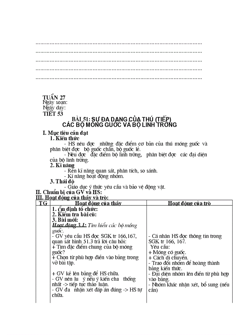 image for page Sinh 7 Tiết 51 56